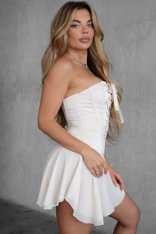 Michelle Corset Dress - Cream