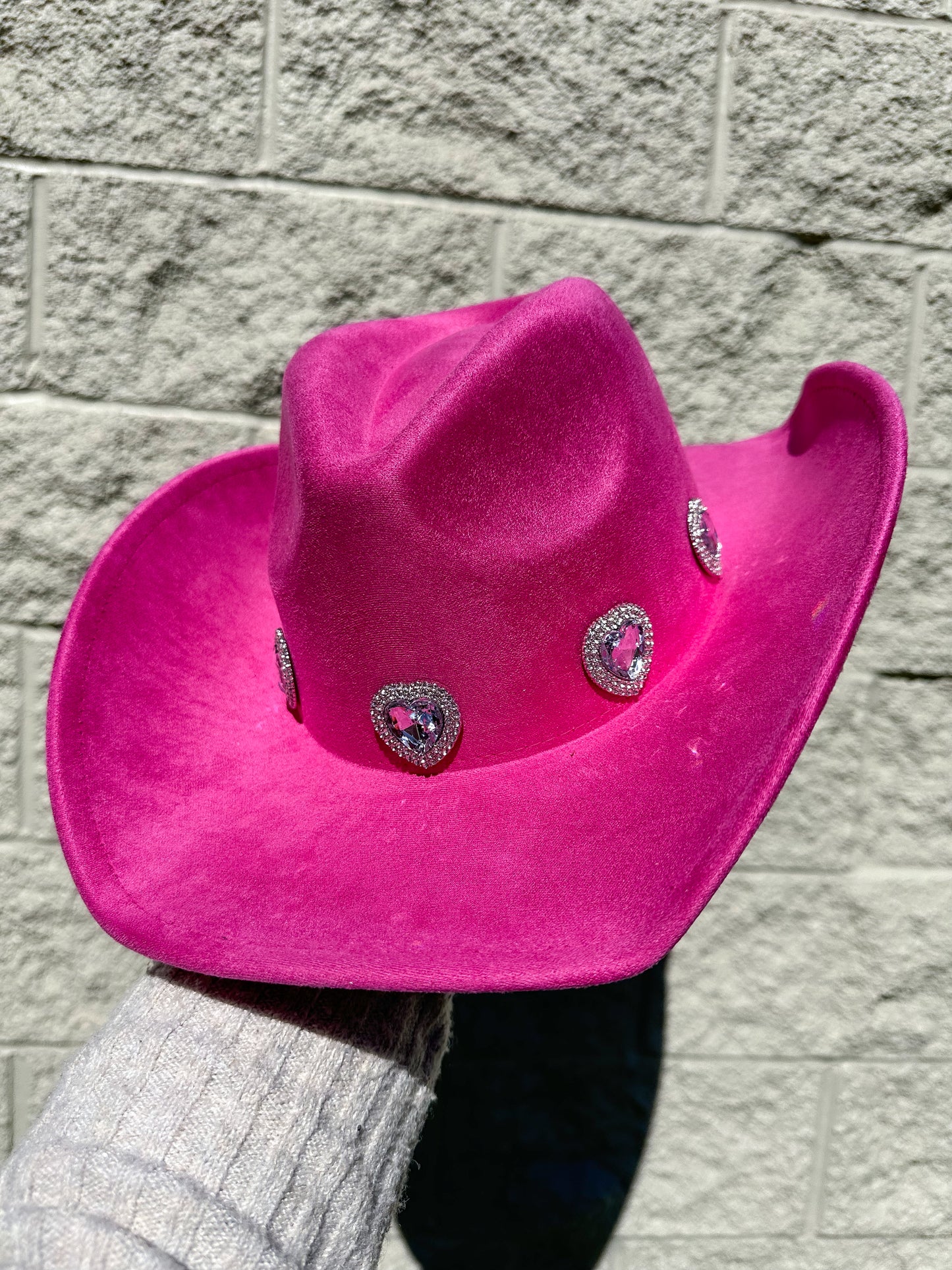 Rosa Heart Western Hat - Pink