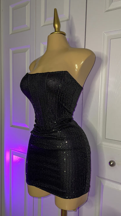 Liliana Sequin Dress - Black