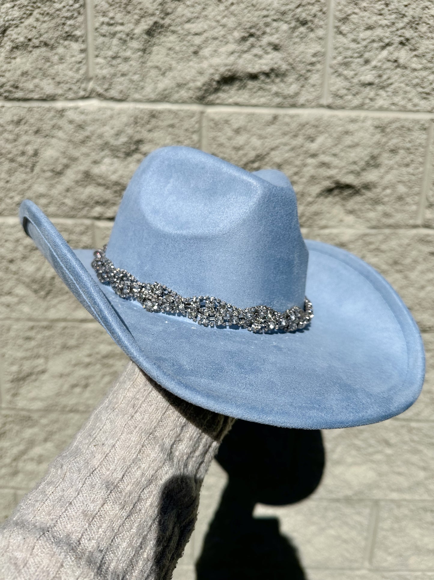 Celina Rhinestone Hat - Blue