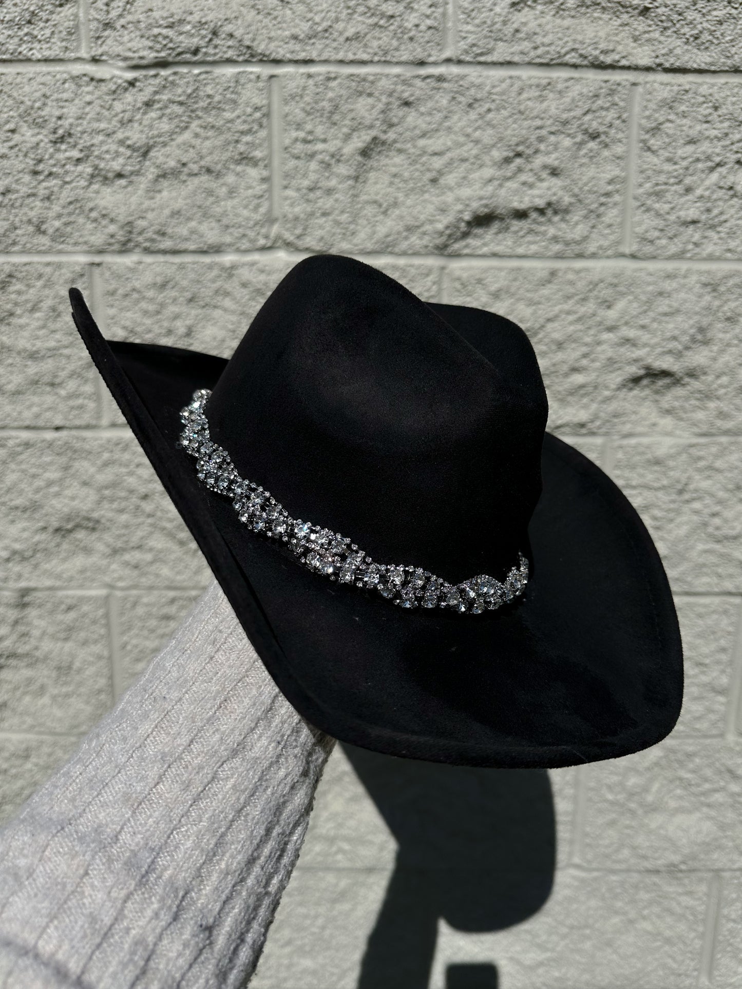 Celina Rhinestone Hat - Black