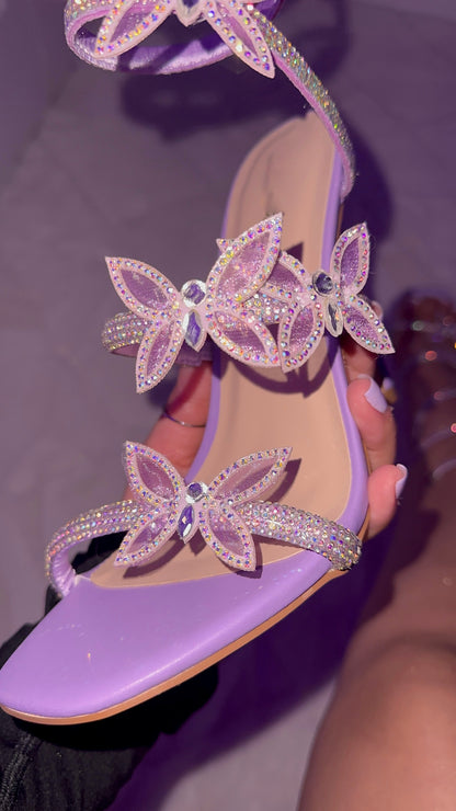 Serena Butterfly Heel - Purple