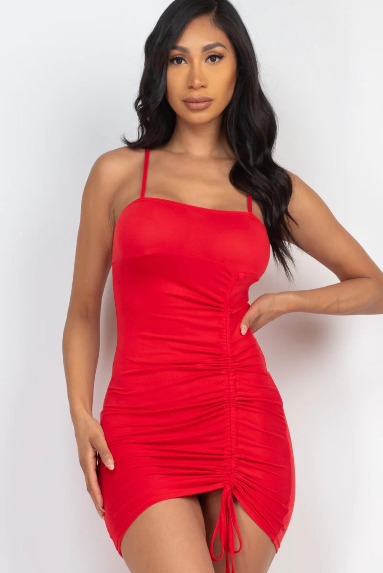 Itzel Red Mini Dress