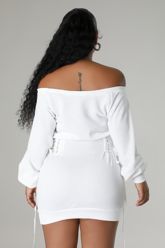 Valentina Sweater Dress - White