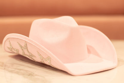 Karo Western Hat-Light Pink