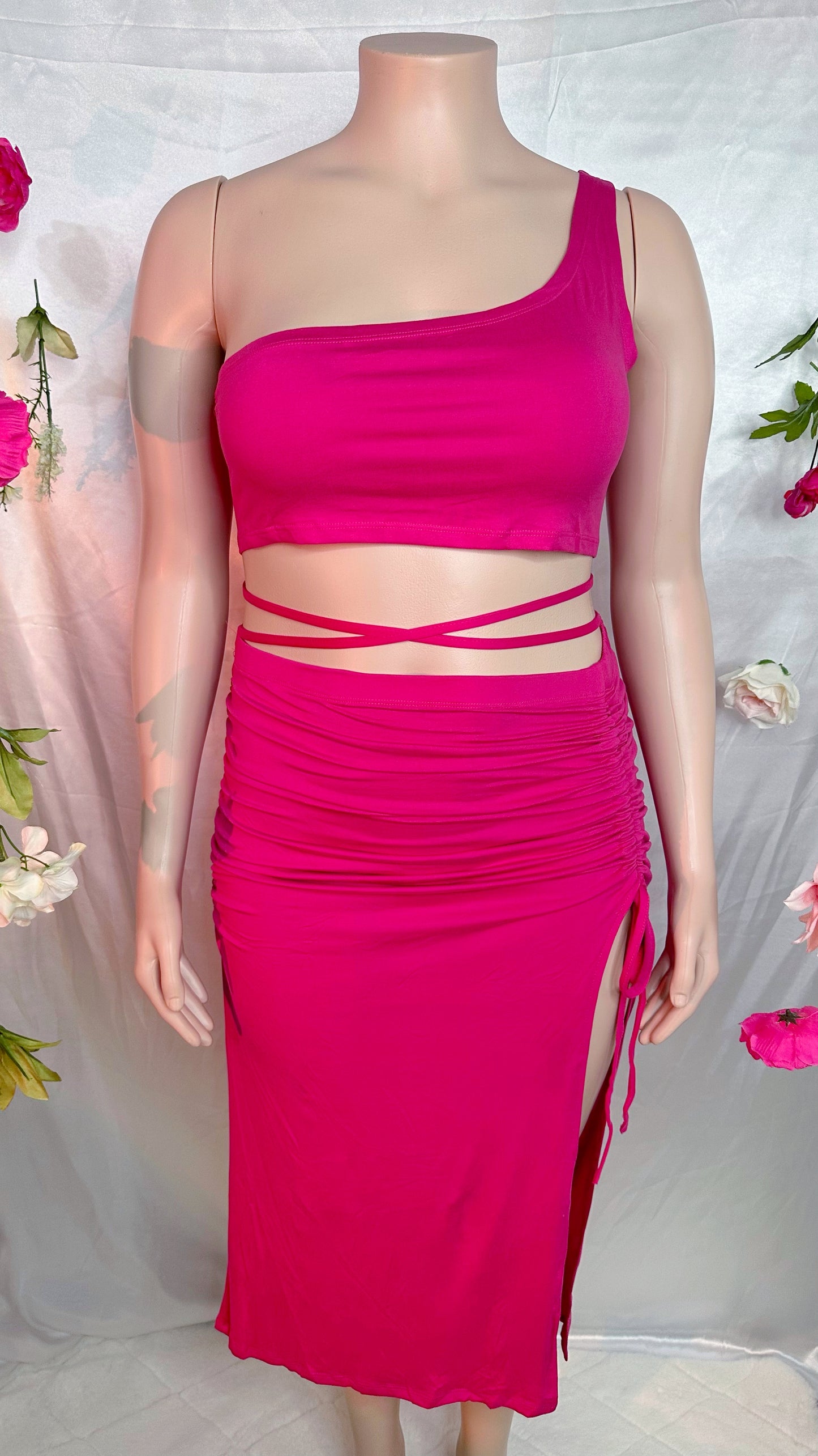 Lola Pink Skirt Set - Plus Size